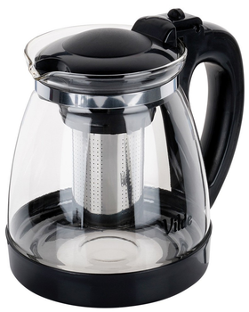 Dzbanek do herbaty Vilde szklany z zaparzaczem Przezroczysty 2 l (5904316479374)