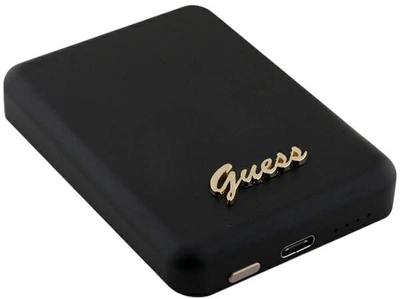 Powerbank Guess MagSafe 4G Metal Script Logo 3000mAh 5W USB-C Black (3666339171353)
