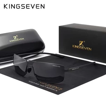 Мужские поляризационные солнцезащитные очки KINGSEVEN N7128 Black Gray