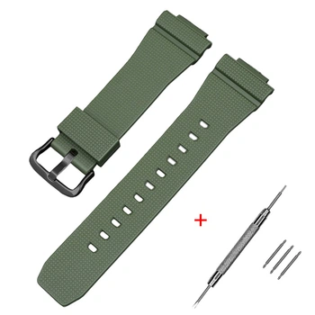 Ремешок для Casio G-Shock GM-2100 B Army Green BK + шпилькосниматель со шпильками