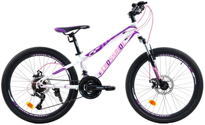 Велосипед гірський підлітковий 24 дюйми Crossride Bullet 2.0, рама 11" (Фіолетовий)