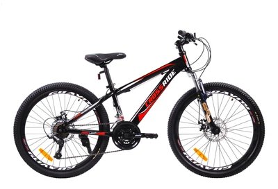 Велосипед горный подростковый Crossride Skyline 24 дюйма, рама 13" (Черный)