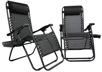 Комплект шезлонгов Jumi Relax Black 2 шт
