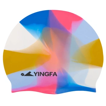 Шапочка для плавания YINGFA Camouflage C0065 52-60 см Золотисто-синий
