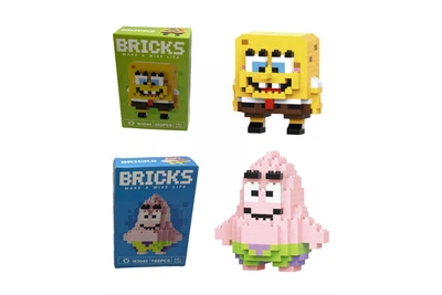 Детский конструктор 3D Bricks SpongeBob 368 деталей 2 шт Разноцветный (KTM304445)