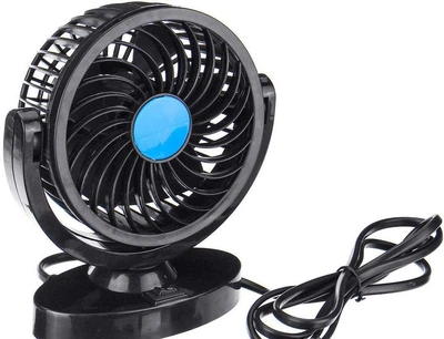 Вентилятор автомобільний портативний Car Small Fan F15 USB діаметр 10.5 см чорний