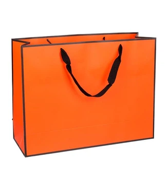 Подарунковий пакет "Orange and black", 40*12,5*30 см., ламінований картон