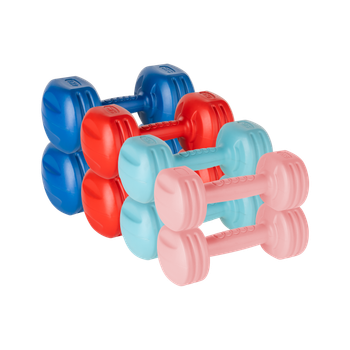 Zestaw hantelek bitumicznych Rebel Active RBA-2310 20 kg ( 2 x 1 kg + 2 x 2 kg + 2 x 3 kg + 2 x 4 kg) (5901890100823)