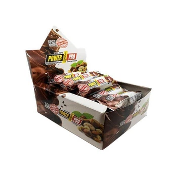 Блок Батончиків Power Pro 32% з горіхами Nutella, 60 грам БЕЗ ЦУКРУ - 20 шт (543629)