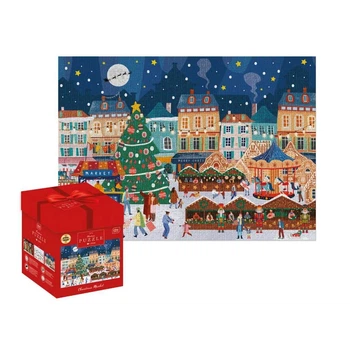 Пазли тришарові Christmas Market 1000 деталей Interdruk 376299