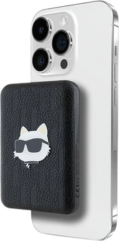 УМБ Karl Lagerfeld Choupette Head Pin MagSafe 5000 mAh 15W Black (KLPB5FPGKSCHHK)