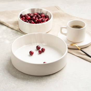 Миска для фруктів HOMLA Famelio салатна біла 21 см (5906496725555)