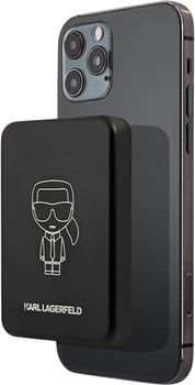 Powerbank Karl Lagerfeld Ikonik MagSafe 3000 mAh 5W Black (KLPBMSOIBK)