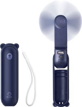 Вентилятор ручний (портативний) Jisulife Handheld Fan Life8 Blue (Life8_blue)