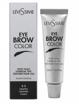 Фарба для брів 1-1 LeviSsime Eye Brow Color Grafito Графіт 15мл (8435054646041)