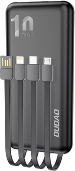 УМБ Dudao K6Pro 10000 mAh 15W Black (6973687242688)