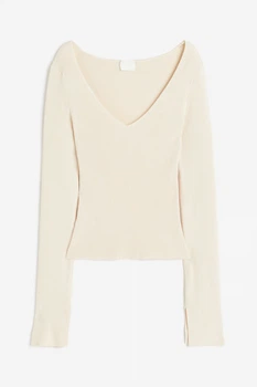 Топ H&M 271183765 L Кремовий