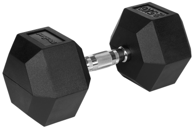 Hantel żeliwny gumowany Rebel Active HEX RBA-2325-25 25 kg (5901890111942)