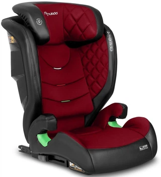 Автокрісло дитяче NUKIDO Louis i-Size (15-36 kg) із системою кріплення Isofix, чорний - бордовий