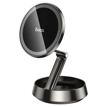 Автомобільний тримач Hoco H83 Metal ring magnetic car holder (center console) Black
