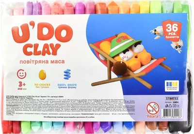 Набір для творчості Strateg UDO Clay брикет 10 г х 36 шт (4823113890186)