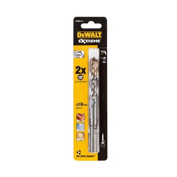 Свердло по бетону/цеглі/каменю DEWALT EXTREME, діаметр 16 мм, загальна довжина 150 мм, робоча довжина 100 мм, 1 шт (DT6692)
