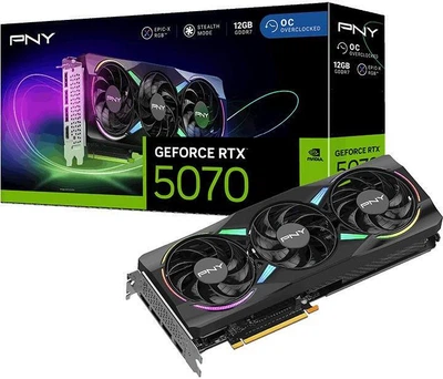 Видеокарта PNY GeForce RTX 5070 ARGB EPIC-X RGB Overclocked Triple Fan (VCG507012TFXXPB1-O)