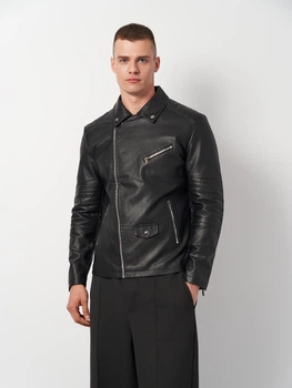 Куртка из искусственной кожи мужская Bologgy k101711bl M Черная (ROZ6501012089)