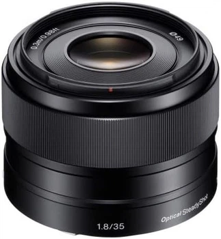 Объектив Sony SEL-35F18 / 35 мм / F1.8 / Sony E / Черный (SEL-35F18)