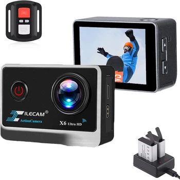 Экшн-камера Xilecam X6PRO / 20Мп / 4K / 30fps / Wi-Fi / Влагозащищенная / Черна-Серая Б/В