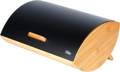 Chlebak Vilde drewniany metalowy Czarny (5904316472849)