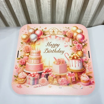 Дерев’яна подарункова коробка “Happy Birthday” — святкова упаковка для дня народження