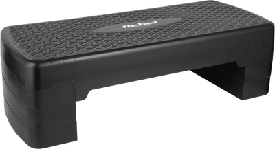 Степ платформа для аеробіки та фітнесу Rebel Active 3 ступені 68 см Чорна (5901890123051)
