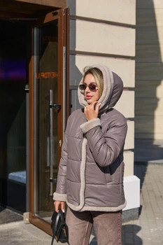 Зимова куртка Mila Nova К-349 54 капучино