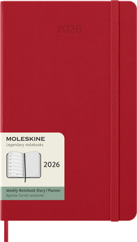 Щотижневик Moleskine 2026 середній 13х21 см червоний (8056999274696)