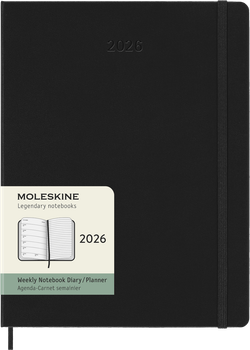 Еженедельник Moleskine 2026 большой 19х25 см черный (8056999275259)
