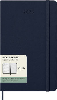 Щотижневик Moleskine 2026 середній 13х21 см сапфір (8056999274672)