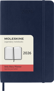 Ежедневник Moleskine 2026 карманный 9х14 см сапфир мягкий (8056999274627)