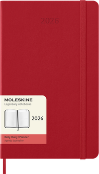Ежедневник Moleskine 2026 средний 13х21 см красный (8056999274559)