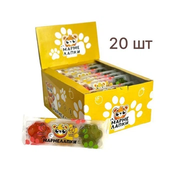 Мармелад Jelini «МАРМЕЛАПКИ JELLY PAWS» 20 уп.