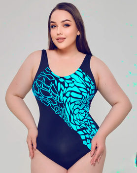 Купальник злитий Fuba 25133159 Бірюзовий 54 (3XL) стегна 116-120 см повнота грудей- 3C-4D-5E