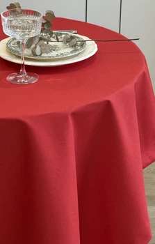Скатерть Ecotton Duck 4070 Red Водо-грязеотталкивающая 170х150 см (25337)