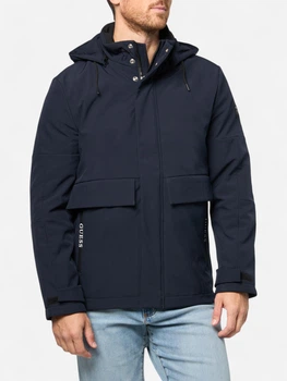 Куртка демісезонна з капюшоном чоловіча Guess 385486538 XL Синя (1159847229)