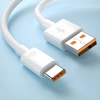 Дата-кабель BauTech для быстрой зарядки 6А 66W USB Type-C 1м Белый (1016-395-00)