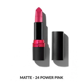 Увлажняющая матовая губная помада Avon «Ультра», 24 Ярко-розовый/Power Pink, 3.6г (158511251)