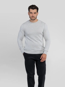 Джемпер чоловічий сірий трикотажний Arber Crew-neck AM XL зріст 5 сірий (KM10.01.12.53)
