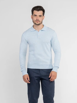 Поло трикотажне чоловіче блакитне з довгим рукавом Arber Polo Knit LS AM XL зріст 5 блакитний (KM10.05.23.53)