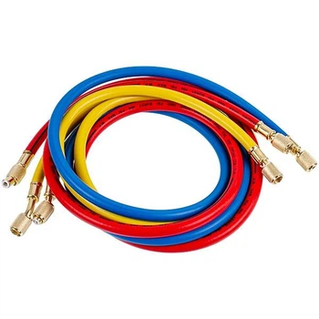 Заправочные шланги B360-S (3 шт. по 1500 мм 1/4'-1/4' SAE) для фреона R-22 R-134 R-502