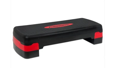 Степ-платформа 2-уровневая EasyFit EF-0540 Step-B, 68×28 см, высота 10–15 см, чёрно-красная — для фитнеса и аэробики