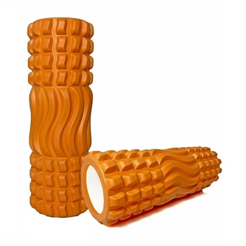 Массажный ролик EasyFit EF-2060-Or, EVA-пена, оранжевый, 33×11 см - для йоги, фитнеса, реабилитации